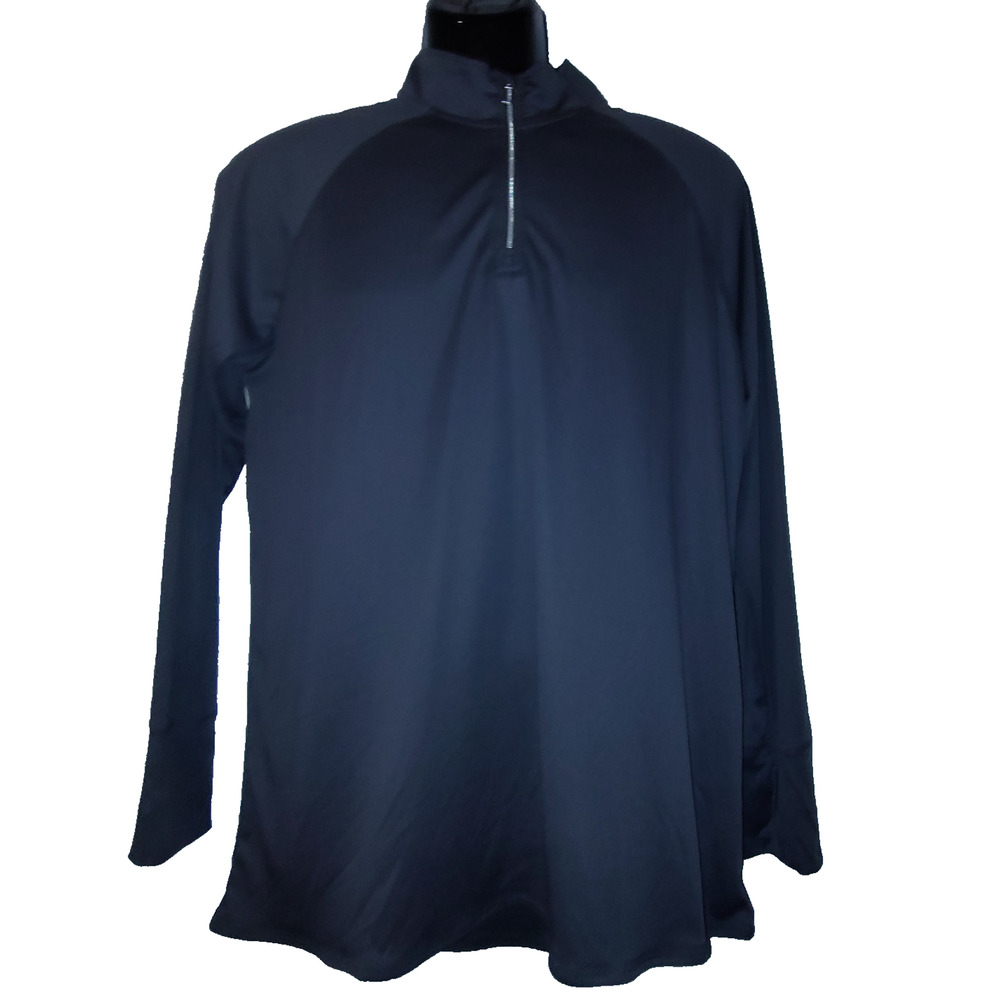 BAW Athletic Women’s Black Quarter‑Zip Pullover Sweetshirt Size 2X BG16